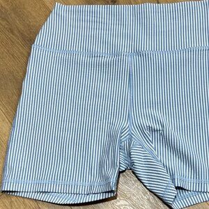 Blue and White Striped Fabric